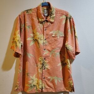 Jamaica Jaxx Orange Floral Men's Silk Shirt